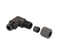 Codo de 90 grados M10x1 M14x1,5 M16x1,5 Macho 6-12 mm Tubo de una sola férula Unión de compresión Accesorio hidráulico(M16x1.5-12mm)