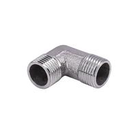 Codo de acero inoxidable 201 de 1/2", 3/4" y 1" BSPP, adaptador reductor de tubería macho y hembra, conector de acoplamiento(Female-Male DN15)