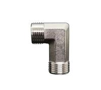 Codo de acero inoxidable 201 de 1/2", 3/4" y 1" BSPP hembra y macho, adaptador de acoplamiento for tubería reductora(Male DN20)