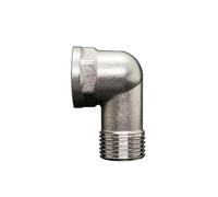 Codo de acero inoxidable 201 de 1/2", 3/4" y 1" BSPP hembra y macho, adaptador de acoplamiento for tubería reductora(Female-Male DN20)