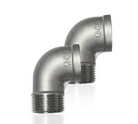 Codo de acero inoxidable 304 de 1 pulgada, ángulo de 90°, conexión de 90 grados, codo de 1 pulgada, codo de acero inoxidable DN25, para accesorios sanitarios, instalaciones de riego