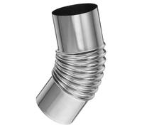 Codo de Acero Inoxidable 45° de 6cm para Conducto de Chimenea | Color Plata, Conexión Segura y Limpieza Sencilla, Compatible Estufa de Leña, Cocina de Camping y Humos