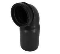 Codo de alcantarillado de 90° DN 110/90 mm para instalación preliminar de inodoro - Codo de polipropileno negro - Conexión de inodoro para sistemas de descarga empotrada, longitud 250 mm