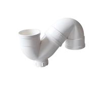 Codo de almacenamiento agua tipo S, conector curva en, accesorios tubería drenaje for cocina y baño, diámetro interior(WHITE,2 pcs,110mm)