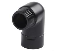 Codo de cabezal de ducha de latón negro G1/2 Adaptador de 90 grados - Conector de rosca hembra a macho para baño Spray superior de mano |