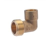 Codo de cobre roscar-soldar macho 1/2 - Ø14 | Conexión resistente y duradera | Para fontanería y calefacción | Instalación segura y precisa | Ajuste fiable y montaje fácil | QUICK PLOMBERIE