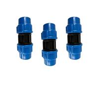 Codo de Compresión para Tubería de Polietileno 25mm x 25mm, Roscado Ángulo 90, Accesorios de PP PN16, Racor de Fontanería en Ángulo de 90 grados, Compatible con Tuberías PE80 y PE100 (Conector Recto)