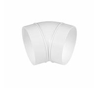 Codo de conducto - 125 mm / 45 grados - Tubo redondo - Ventilación curvada - Conector de tubo