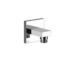 Codo de conexión a la pared Gessi Rettangolo 1/2, de seguridad intrínseca, 20169707, Color: Metal negro cepillado PVD