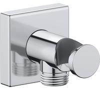 Codo de conexión a pared Duravit, roseta cuadrada, 55x102mm, UV0630010010, Color: Cromo alto brillo