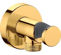 Codo de conexión a pared Duravit, roseta redonda, 55x102mm, UV0630009034, Color: Oro pulido