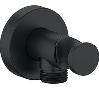 Codo de conexión a pared Duravit, roseta redonda, 55x102mm, UV0630009046, Color: Negro Mate