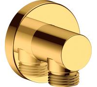 Codo de conexión a pared Duravit, roseta redonda, 55x80mm, UV0630008034, Color: Oro pulido