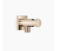 Codo de conexión mural Dornbracht con soporte de ducha integrado, roseta cuadrada 60x60mm, 28490970-47, Color: Champán