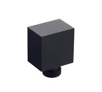 Codo de conexión universal de pared 1/2" para sistemas de ducha y ducha (Black - Square)