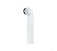 Codo de descarga de inodoro oculto de polietileno de alta densidad montado en la pared, tubo curvado antiobstrucción, ahorro de agua, ahorro de espacio, accesorio de fontanería blanco compatible con