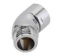 Codo de ducha de acero inoxidable 304 con acabado cromado, rosca hembra y macho G1/2, conector de ángulo de 135 grados adecuado para sistemas de ducha