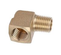 Codo de latón Conector de montaje de tubería Acoplamiento de manguera Tubo de codo de 90 grados con 1/4 "NPT hembra macho