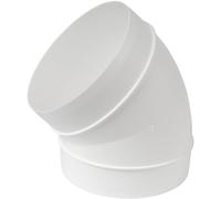 Codo de plástico de 45 grados, 125 mm, tubo de conducto, conducto o manguera, recto o flexible, conector de ventilación, tubo de junta redonda