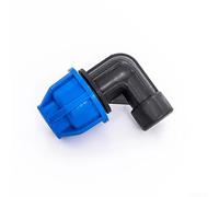 Codo de polipropileno de 90 grados para tuberías de PE con rosca hembra adecuado para agua potable y líneas de riego (25 mm x 1/2 pulgadas)