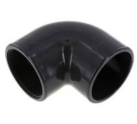 Codo de PVC 90º Hembra 75x89mm x Hembra Rp 2-1/2''