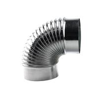 Codo de rosca de tubo de humo de 90 ° ∅ 100-200mm, Conector de lámina de hierro galvanizado, accesorio de tubo de escape for cocina/fábrica/estufa/Gas/bomba(100mm)