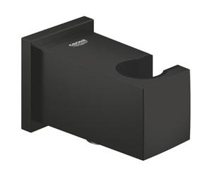 Codo de salida GROHE Euphoria Cube con soporte mural, rosca de conexión de 1/2", válvula antirretorno, acabado Matt Black, 263702430.