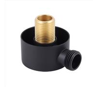 Codo de suministro de pared, conector de manguera de ducha de montaje redondo de latón, accesorios, salida de agua G1/2 pulgada para ducha, negro