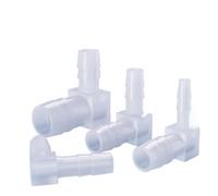 Codo de tubo conector reductor de púas de plástico for acuarios y lavaparabrisas(5PC 6mm-12mm)