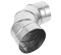 Codo de Tubo de Estufa de Chimenea Metálico 90 Grados 150 MM | Hierro Galvanizado, Diseño Espiral y Ajuste, para Cocinas, Campanas y Conductos de Salida