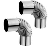 Codo de tubo de humos de estufa de 90 grados de 2,36 pulgadas(2pcs)