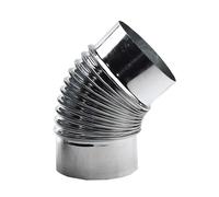 Codo De Tubo De Humos De Estufa, Tubo De Escape De Chimenea De 45°, 100mm/120mm/150mm/160mm/200mm, Tubo Adaptador De Humos De Galvanización, Codo De Tubo De Estufa, Tubo De Humos Resistente Al Calor(1