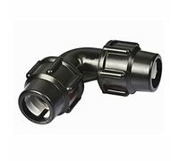 Codo de unión rápida con tapa de PE for accesorios de tubería - Conector de plástico ABS duradero for mangueras de 16 mm a 63 mm(Black,50mm)