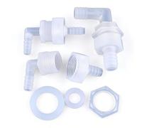 Codo deflector de 3 piezas 1/2", conector tanque agua, codo pasante roscado, manguera combinado(12-G1/2-12.7)