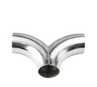 Codo en forma de Y de 3 vías con diámetro exterior de 51-76 mm, silenciador de escape SS304, tubo de conexión de soldadura universal Moldura del tubo escape(63mm2)