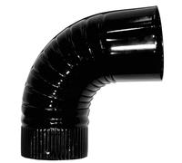 Codo Estufa Color Negro Vitrificado de 110 mm. 90°.