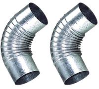 Codo Estufa Galvanizado de 100 mm. 90°. (Paquete de 2)