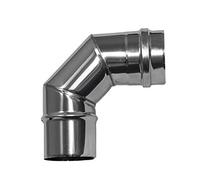CODO EXOJO PARA ESTUFA PELLET INOXIDABLE (80 Milímetro de Diámetro, CODO DE 90 º)