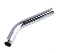 Codo extensor de cabezal de ducha G1/2 de 15 cm, adaptador de montaje en pared de acero inoxidable, ajuste plateado