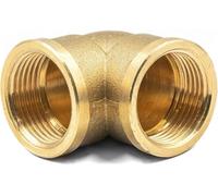 Codo FF 1/2" - Latón CuZn40Pb2 - Racor curvado Hembra-Hembra - Roscado - 10 bar