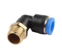 Codo giratorio de grado rápido ajuste de aire tipo L adaptador roscado Pl416 latón y plástico neumático con para 360 para conector construcción cuerpo Elite Pressure (PL802)