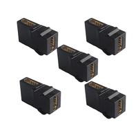 Codo HDMI de 90 grados trapezoidal 4K hembra a hembra acoplador conector de panel de pared - negro