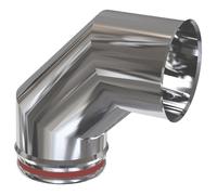 Codo inox 88º ø 125 mm