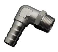 Codo macho con forma de Pagoda de latón niquelado giratorio de 360 grados, lengüeta for manguera, accesorio for manguera, conector, adaptador, junta rápida(12mm Barb 3/8")