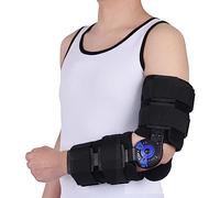 Codo ortesis, Férula telescópica ajustable for el brazo después de una cirugía, for tendinitis y epicondilitis, alivio del dolor recuperación tras lesiones quirúrgicas en hombres mujeres(Right)