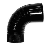 CODO PARA CHIMENEA Y ESTUFA LEÑA NEGRO VITRIFICADO DE 100 MILÍMETROS 90º GRADOS, IDEAL CASA HOGAR CAMPO