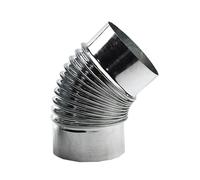 Codo para tubo de estufa, Adaptador de conducto chimenea galvanizado 150 mm/160 mm, codo tubo estufa, resistente al calor(160mm)