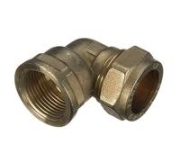 Codo paralelo de compresión femenina de 28 mm x 1 pulgadas, paquete de 2