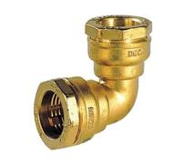 Codo PE abrazadera exterior agua 16b latón PE PE 32