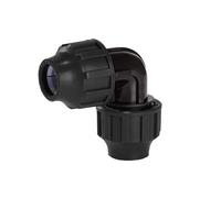 Codo PP 90° 20/20mm FSK - Conexión de tuberías, fácil instalación, ideal para sistemas de agua y drenaje.